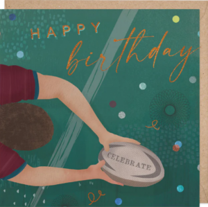 Rugby Birthday Card