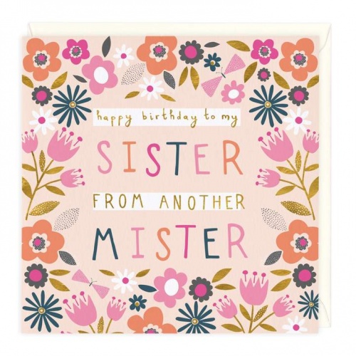 Sister From Another Mister Birthday Card Greeting Card| Buy Online